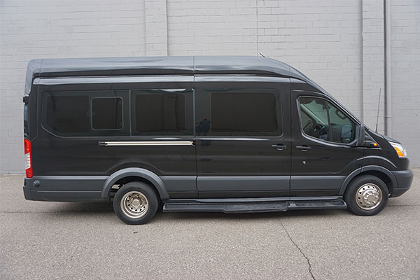 black limo van exterior