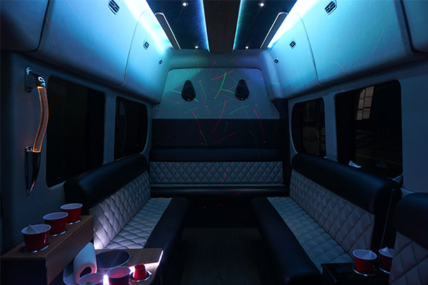 luxurious limo van interior