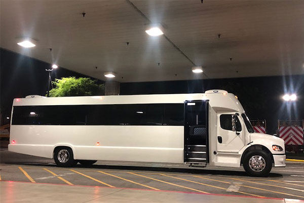 large party bus interior