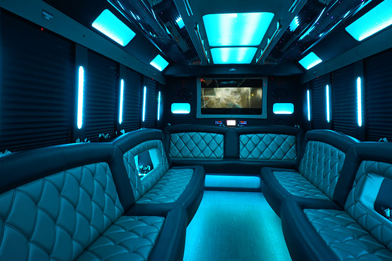 limo party bus interior